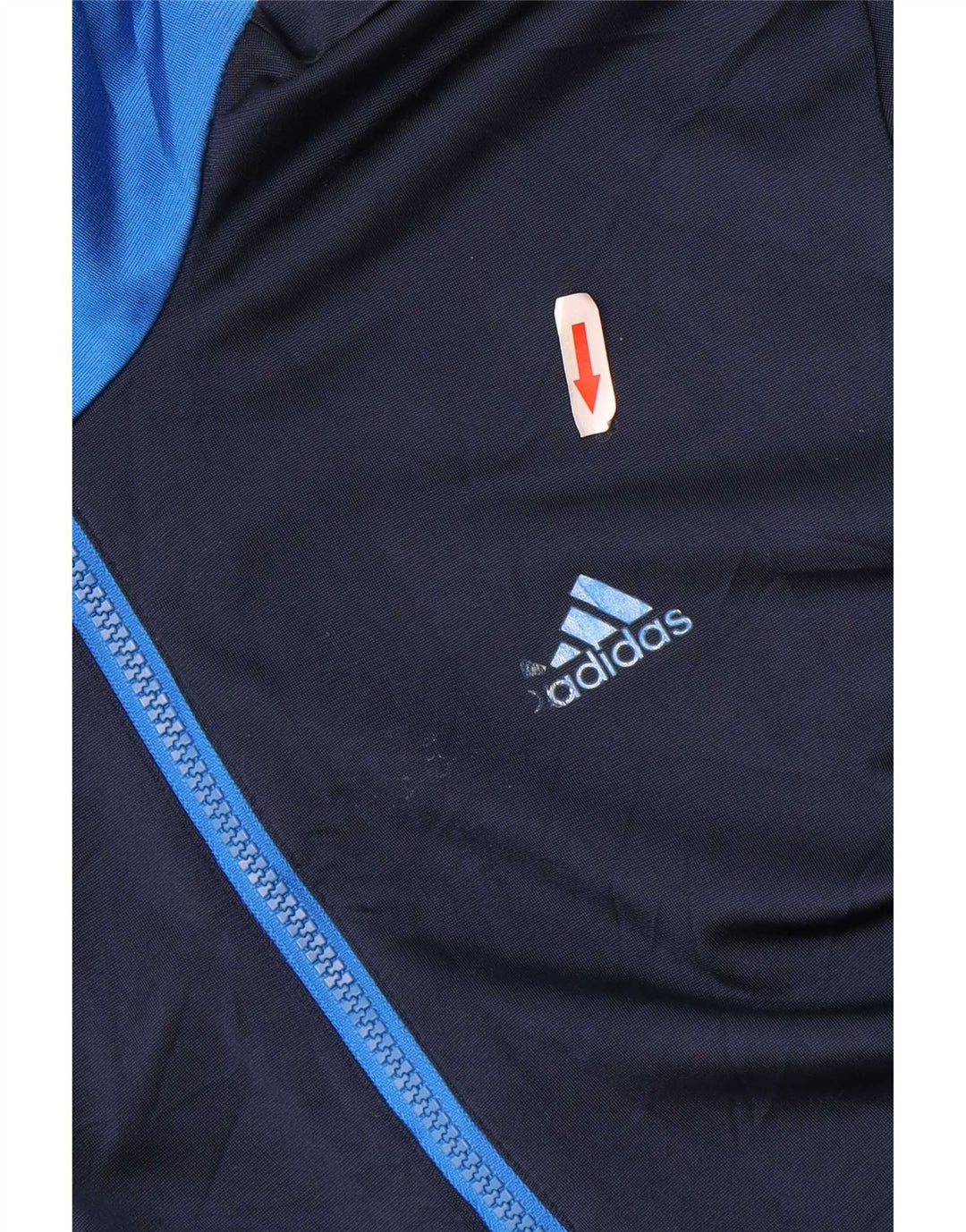 Adidas Mens Tracksuit Top Jacket UK 38/40 Medium Navy Blue Polyester
