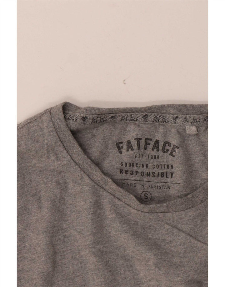 Fat Face Mens Top Long Sleeve Small Grey Cotton
