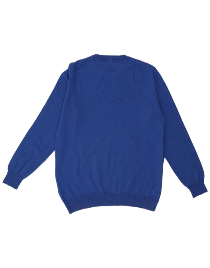 Harmont & Blaine Mens Crew Neck Jumper Sweater XL Blue Wool