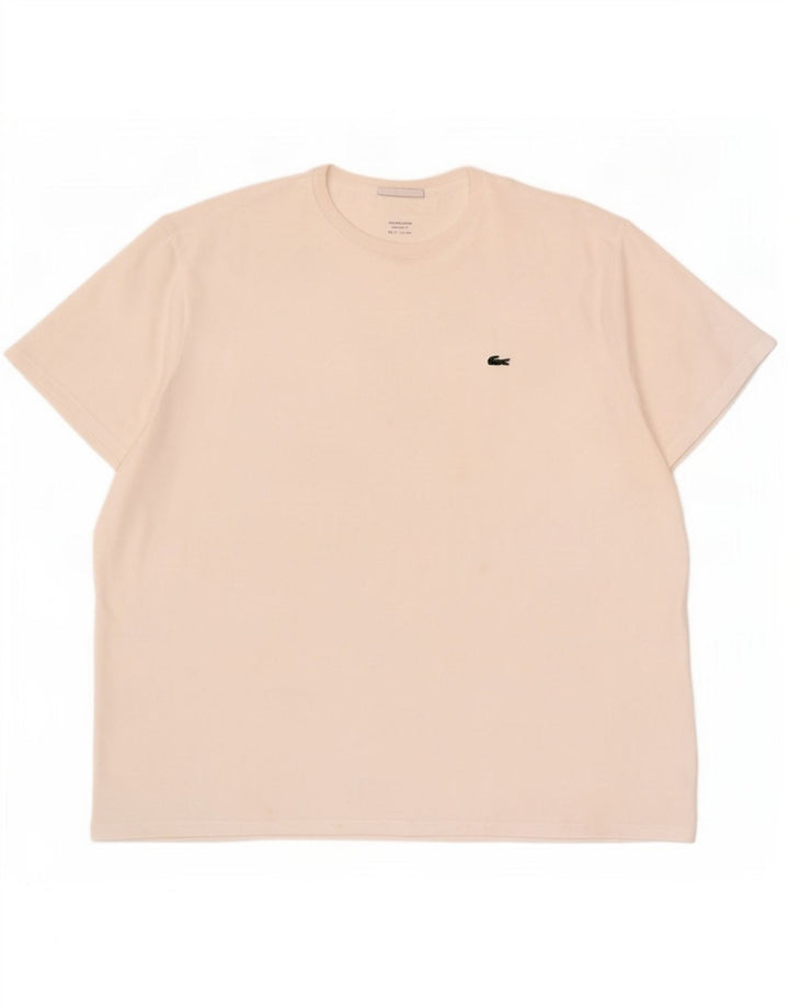 Lacoste Mens Regular Fit T-Shirt Top Size 9 4XL White Cotton