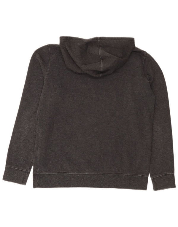 Gap Womens Graphic Hoodie Jumper UK 14 Medium Grey Cotton
