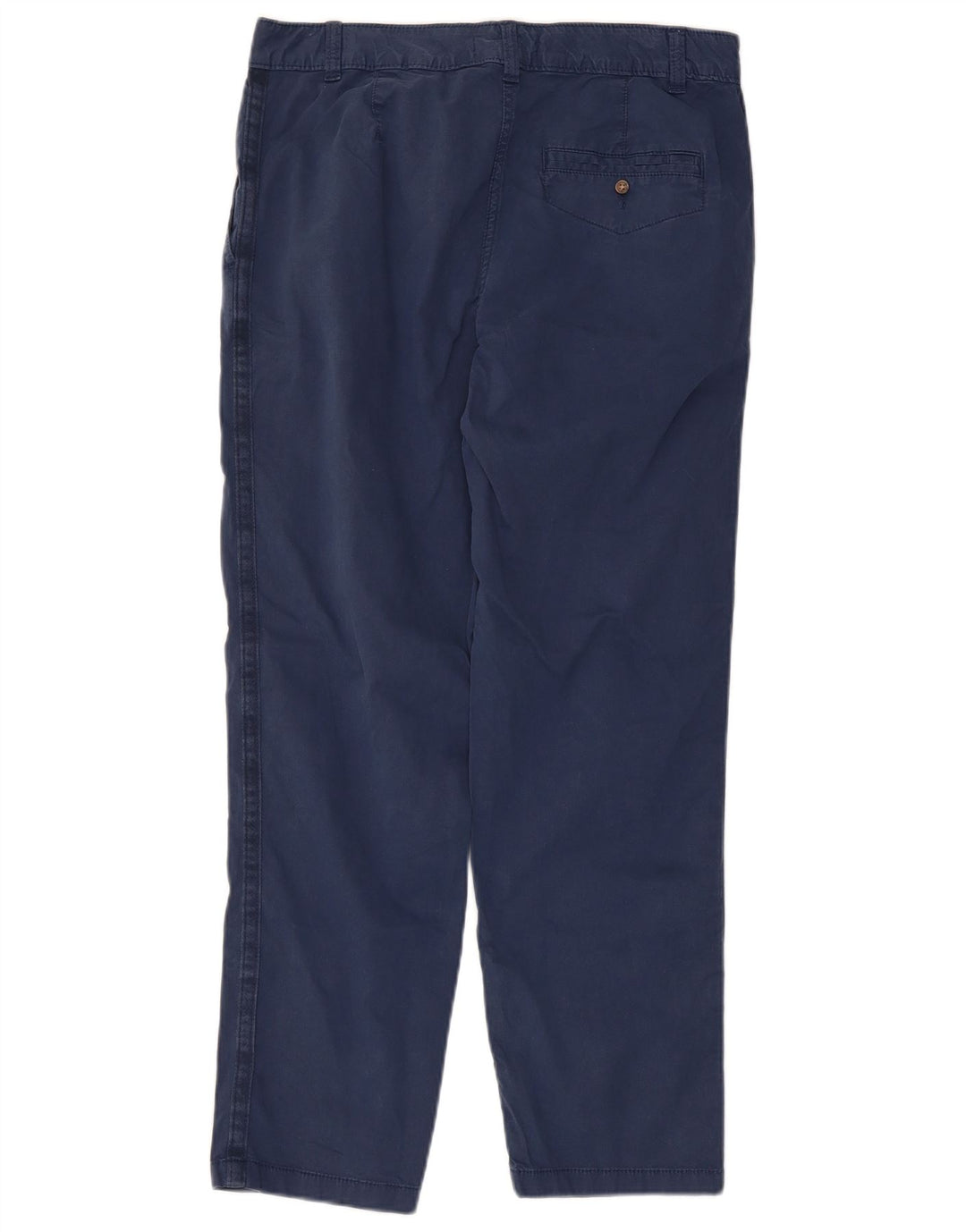 Marks & Spencer Womens Chino Trousers UK 12 Medium W32 L27 Navy Blue