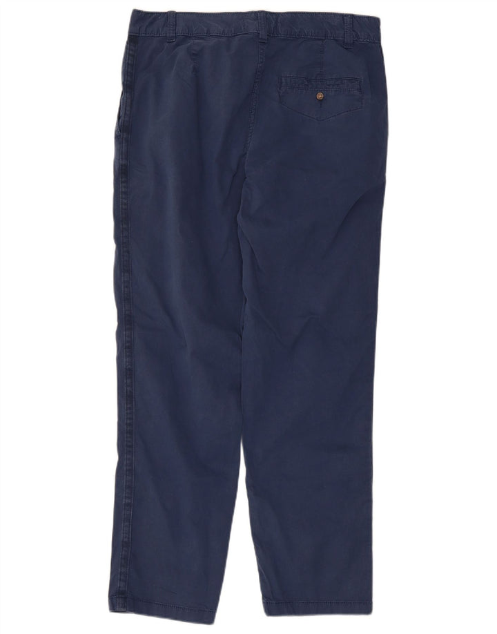 Marks & Spencer Womens Chino Trousers UK 12 Medium W32 L27 Navy Blue