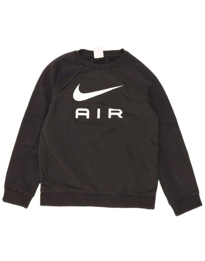 Nike Boys Graphic Sweatshirt Jumper 10-11 Years Medium Black Cotton
