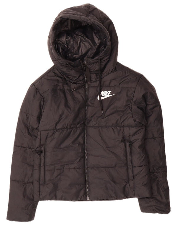 Nike Womens Hooded Reversible Padded Jacket UK 10 Small Black