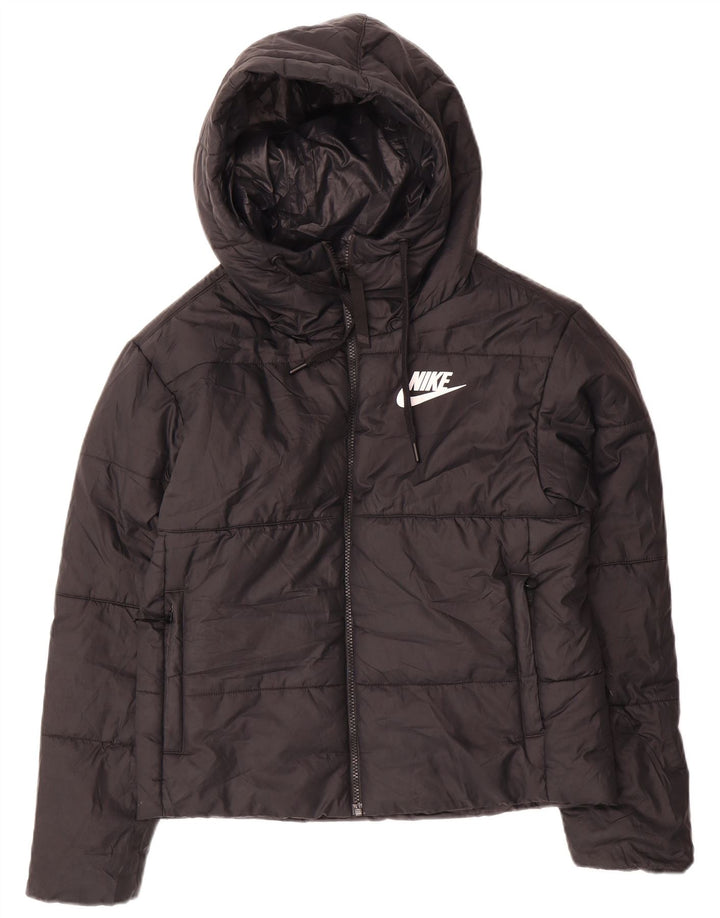 Nike Womens Hooded Reversible Padded Jacket UK 10 Small Black