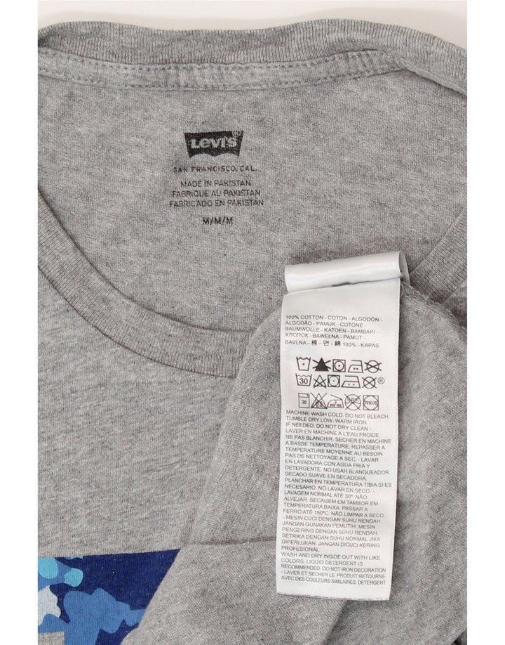 Levi's Mens Graphic T-Shirt Top Medium Grey Cotton