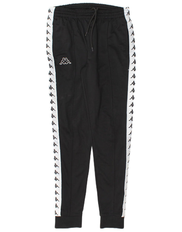 Kappa Mens Graphic Tracksuit Trousers Joggers Small  Black Colourblock