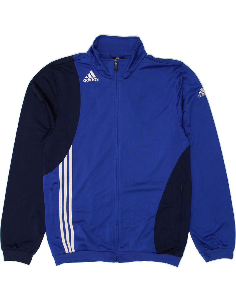 ADIDAS Mens Tracksuit Top Jacket UK 44/46 Large Blue Colourblock Polyester | Vintage Adidas | Thrift | Second-Hand Adidas | Used Clothing | Messina Hembry 