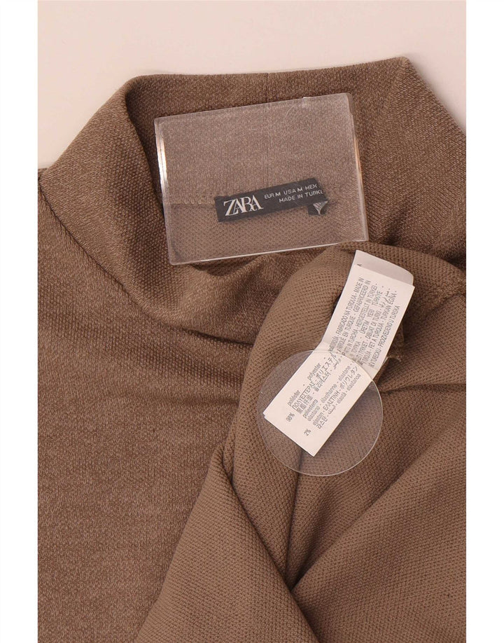 Zara Womens Vest Top UK 12 Medium Brown Polyester