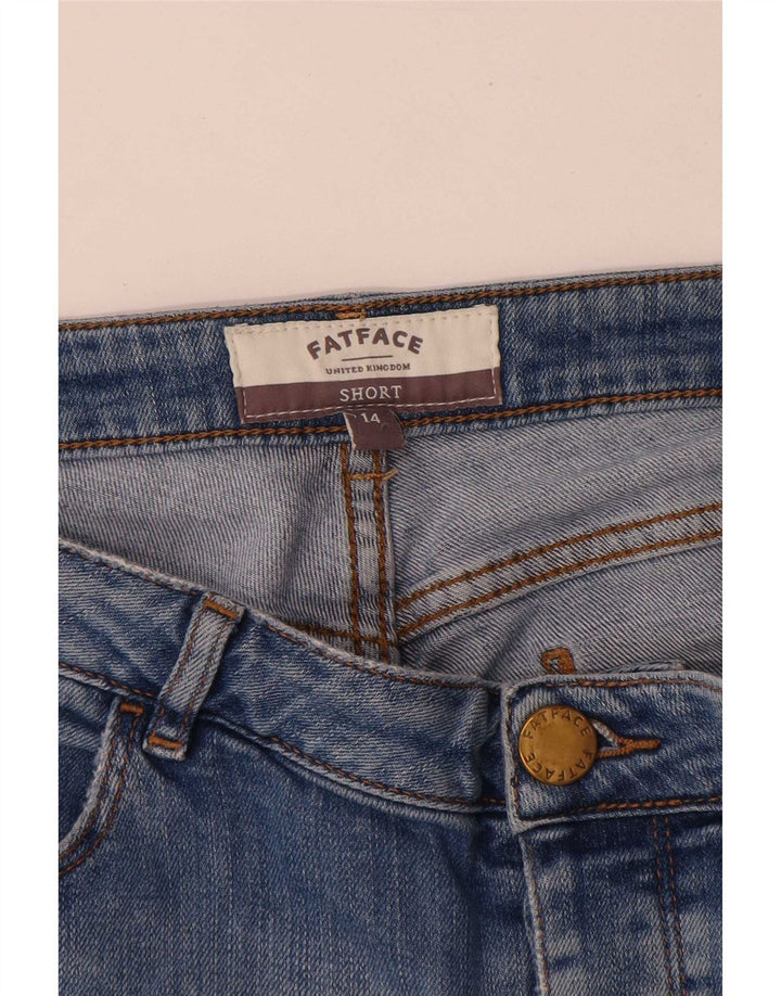 Fat Face Womens Denim Shorts UK 14 Large W36 Blue