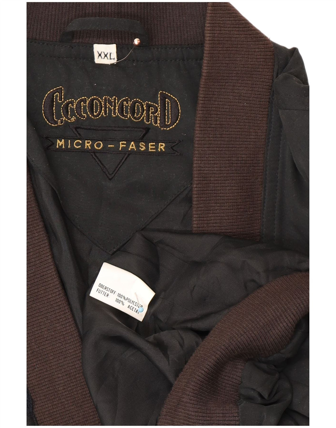 C.C.CONCORD  Mens Bomber Jacket UK 44 2XL Black Colourblock Polyester