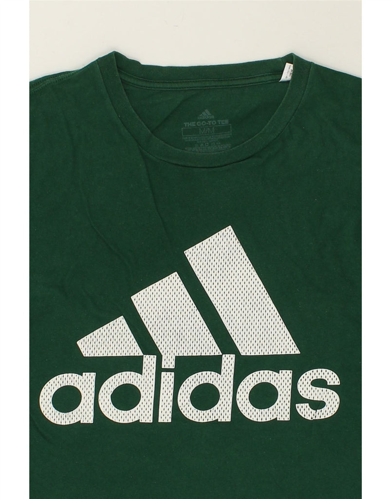 ADIDAS Mens The Go-To Tee Graphic T-Shirt Top Medium Green Cotton | Vintage Adidas | Thrift | Second-Hand Adidas | Used Clothing | Messina Hembry 