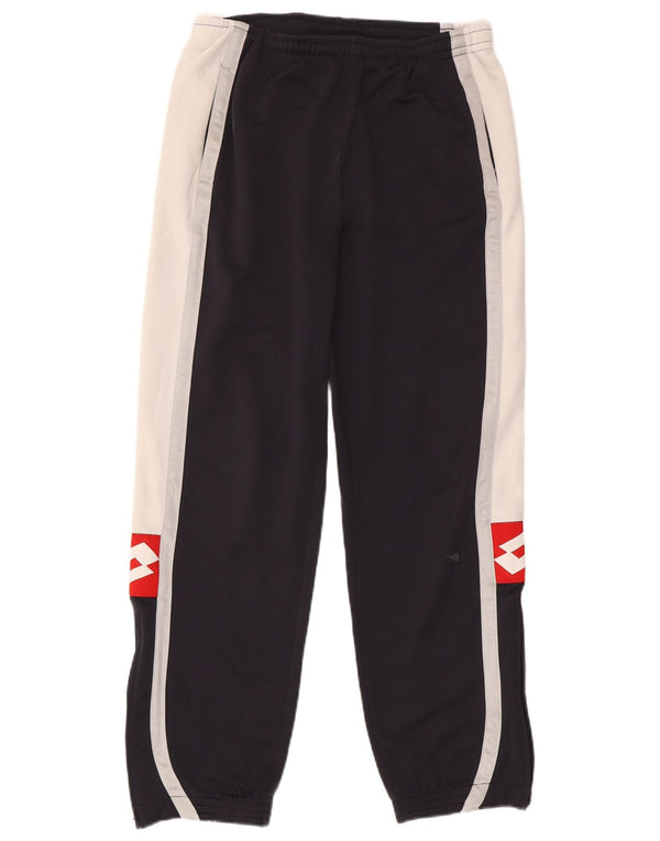 Lotto Mens Tracksuit Trousers Joggers IT 48 Medium Navy Blue Colourblock