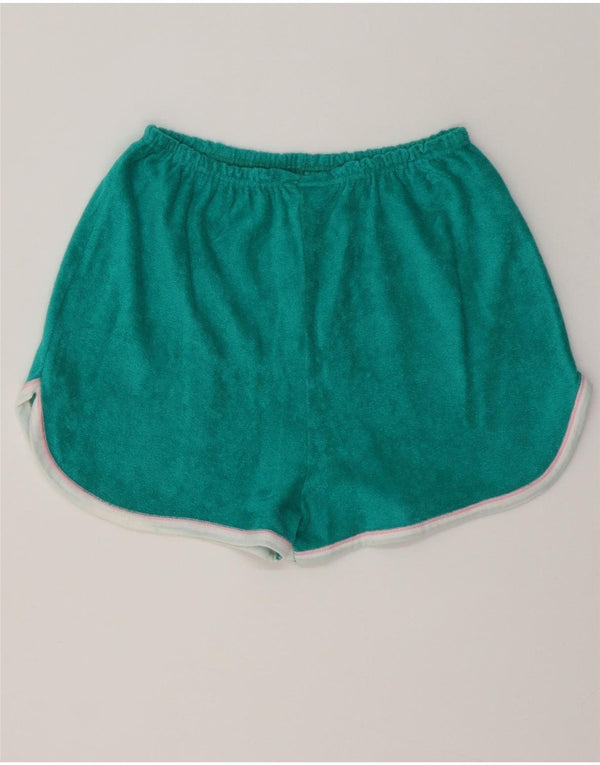 Claude De Pierre Womens Sport Shorts UK 16 Large  Green Striped Cotton