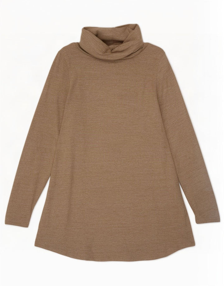Phase Eight Womens Roll Neck Jumper Sweater UK 14 Large Beige Viscose