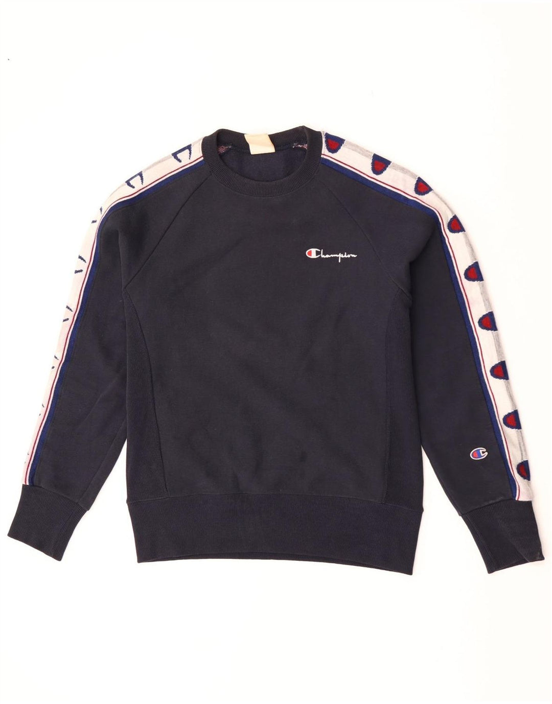Champion Mens Reverse Weave Graphic Sweatshirt Jumper XS Navy Blue