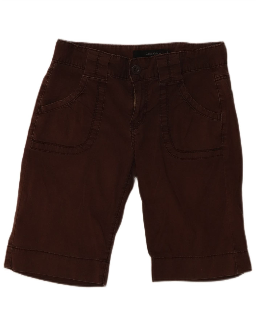CALVIN KLEIN Womens Casual Shorts US 6 Medium W28 Brown Cotton