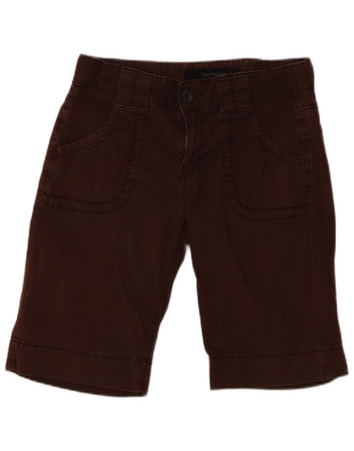 CALVIN KLEIN Womens Casual Shorts US 6 Medium W28 Brown Cotton