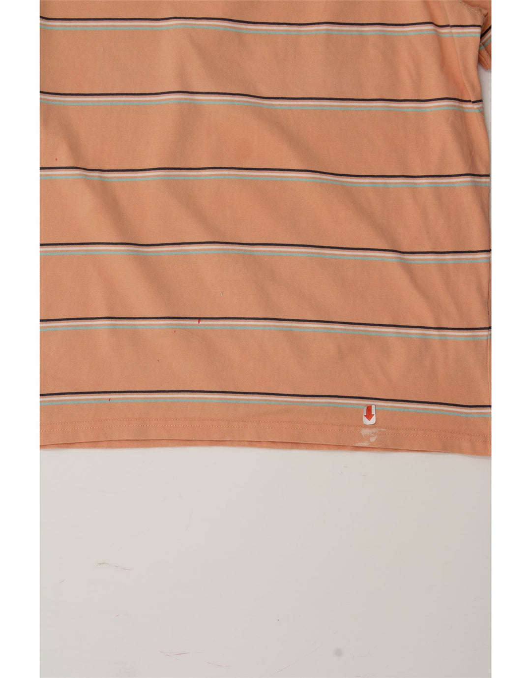 FAT FACE Mens T-Shirt Top Large Orange Striped Cotton Vintage Fat Face and Second-Hand Fat Face from Messina Hembry 