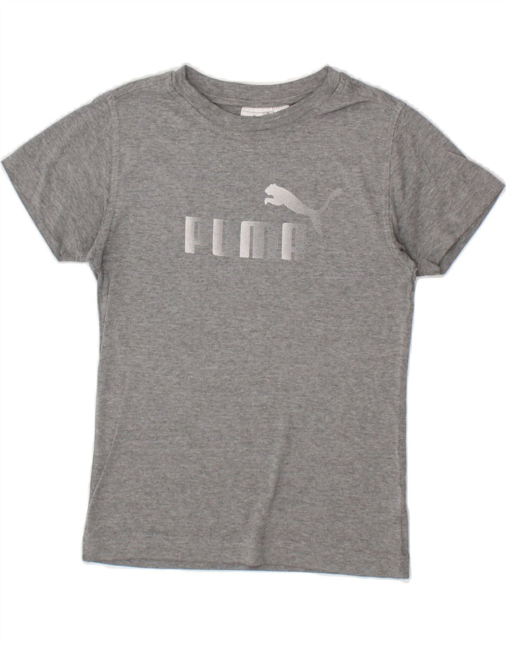 PUMA Womens Graphic T-Shirt Top UK 12 Medium Grey Vintage Puma and Second-Hand Puma from Messina Hembry 