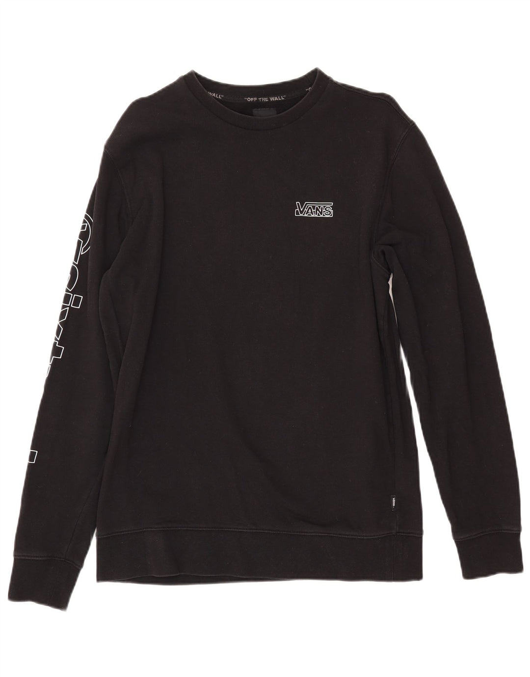VANS Mens Graphic Sweatshirt Jumper Medium Black Cotton