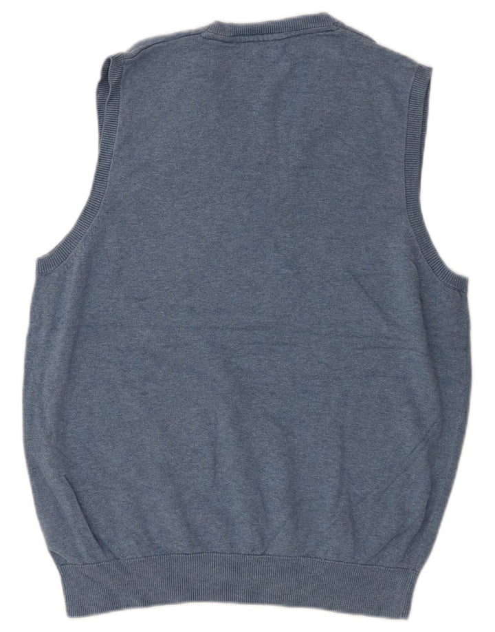 Marks & Spencer Mens Vest Tank Top Large Blue Cotton