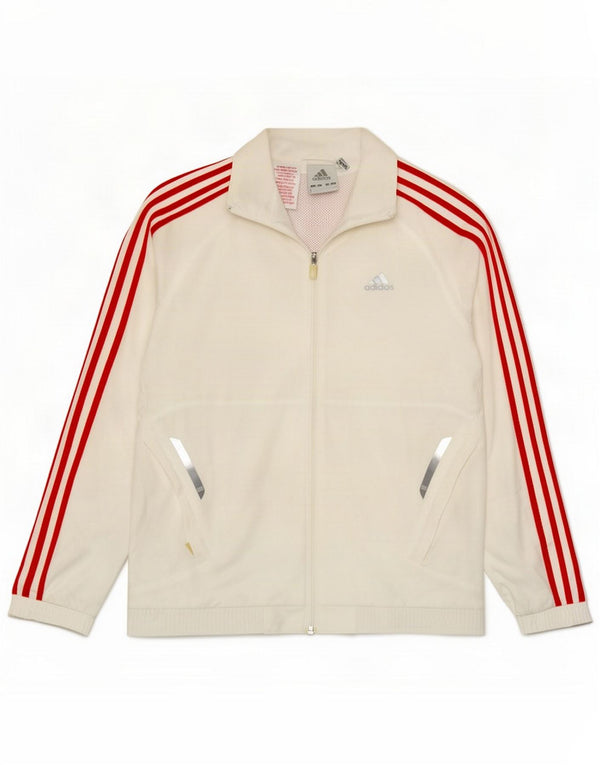 Adidas Boys Climalite Graphic Tracksuit Top Jacket 11-12 Years White