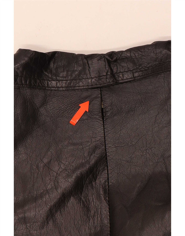 Maxime Womens Leather Jacket UK 14 Medium Black