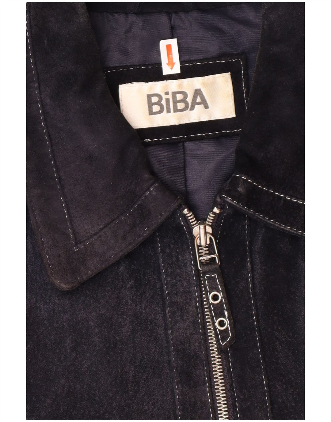 BIBA Womens Suede Jacket UK 16 Large Navy Blue
