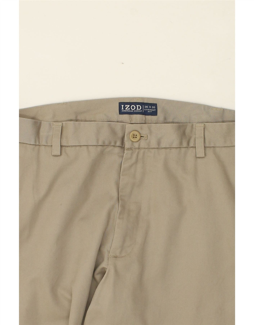 IZOD Mens Straight Chino Trousers W36 L30  Beige Cotton Vintage Izod and Second-Hand Izod from Messina Hembry 