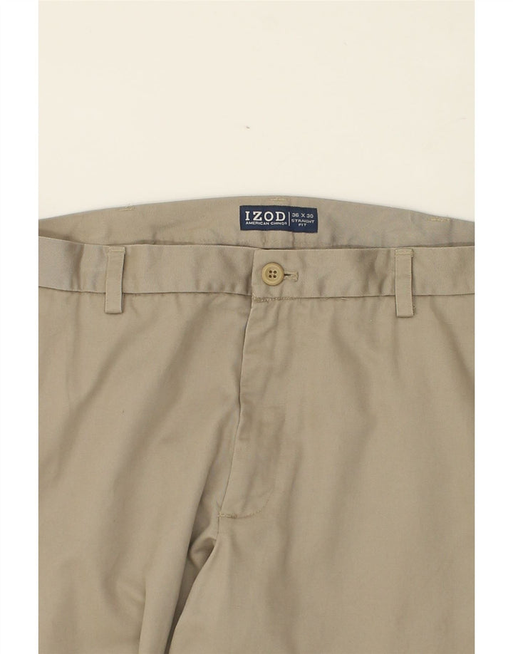 IZOD Mens Straight Chino Trousers W36 L30  Beige Cotton Vintage Izod and Second-Hand Izod from Messina Hembry 
