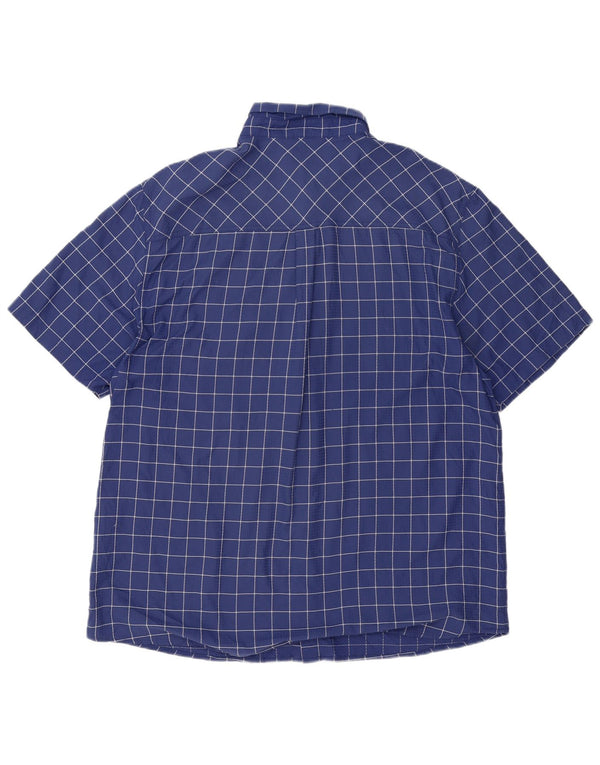 Rohan Mens Short Sleeve Shirt XL Blue Check Polyamide