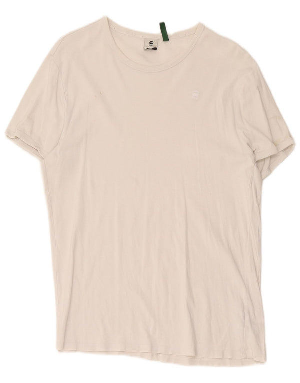 G-Star Mens T-Shirt Top 2XL White Cotton