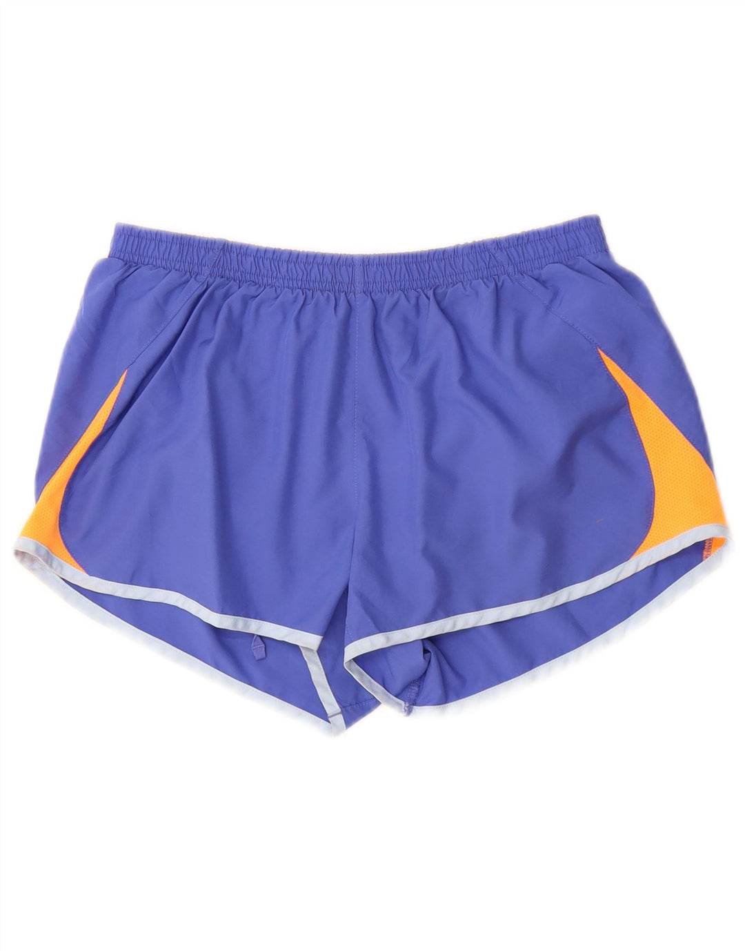 Nike Womens Sport Shorts UK 14 Medium Blue Colourblock Polyester