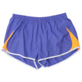 Nike Womens Sport Shorts UK 14 Medium Blue Colourblock Polyester