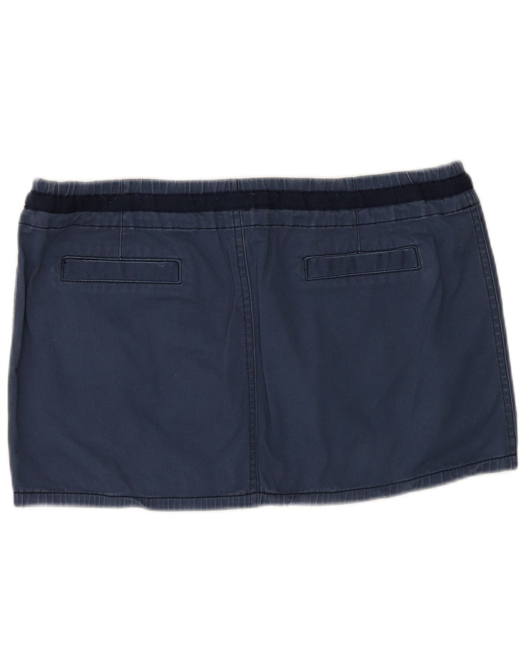 Benetton Womens Mini Skirt IT 44 Medium W34 Navy Blue Cotton