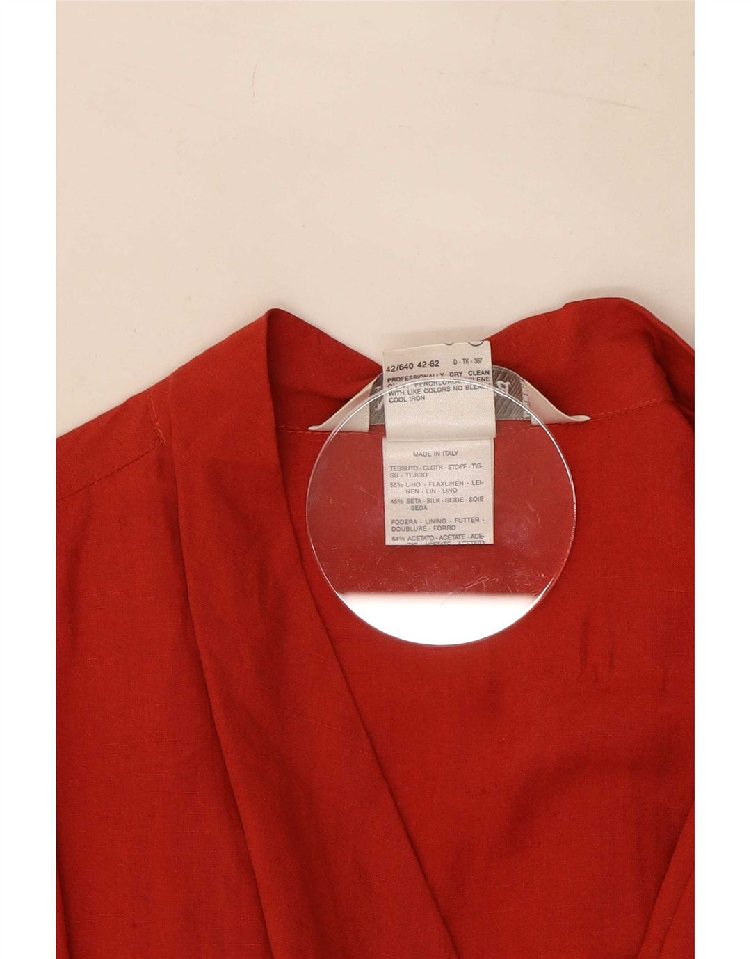 Max Mara Womens Wrap Dress UK 12 Medium Red Linen