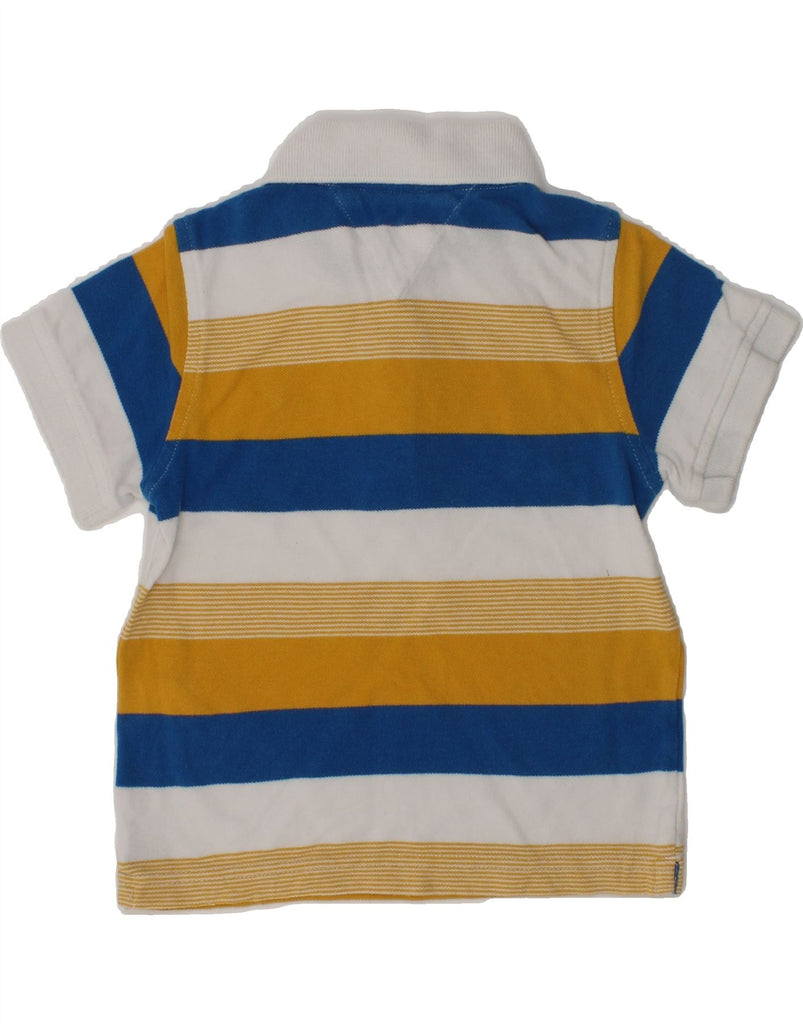 TOMMY HILFIGER Boys Polo Shirt 2-3 Years Multicoloured Striped Cotton | Vintage Tommy Hilfiger | Thrift | Second-Hand Tommy Hilfiger | Used Clothing | Messina Hembry 