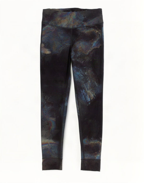 Reebok Womens Abstract Pattern Leggings UK 8/10 Small Multicoloured Sports
