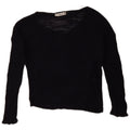 Zara Womens Oversized Boat Neck Jumper Sweater UK 10 Small Navy Blue
