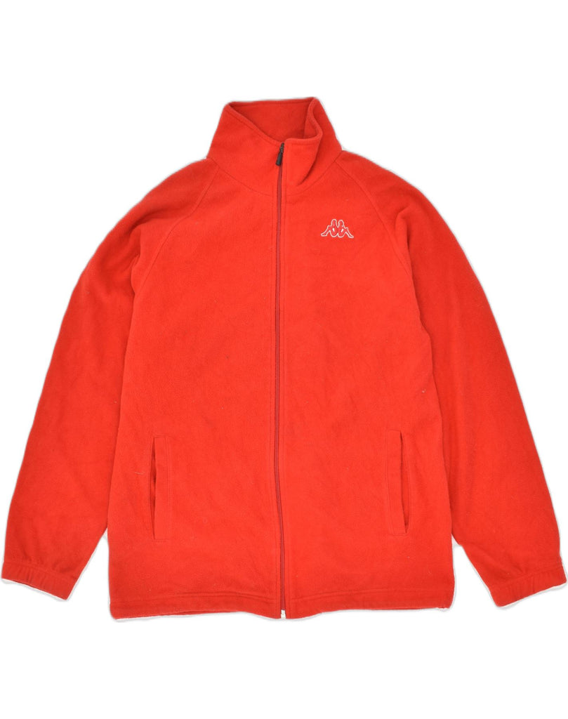 KAPPA Mens Fleece Jacket UK 38 Medium Red Polyester | Vintage Kappa | Thrift | Second-Hand Kappa | Used Clothing | Messina Hembry 