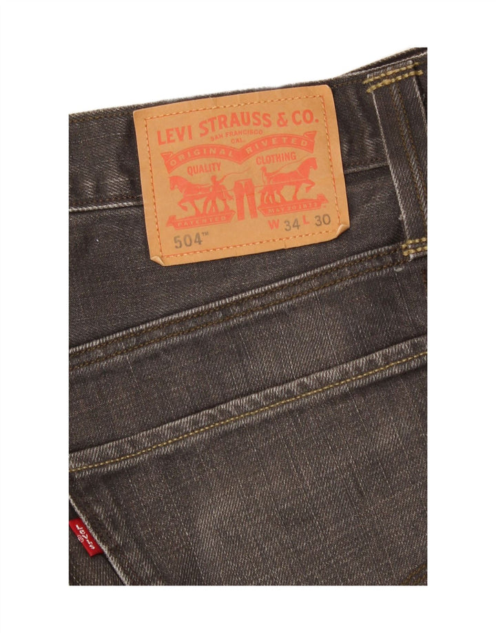 Levi's Mens 504 Cropped Jeans W34 L26 Grey