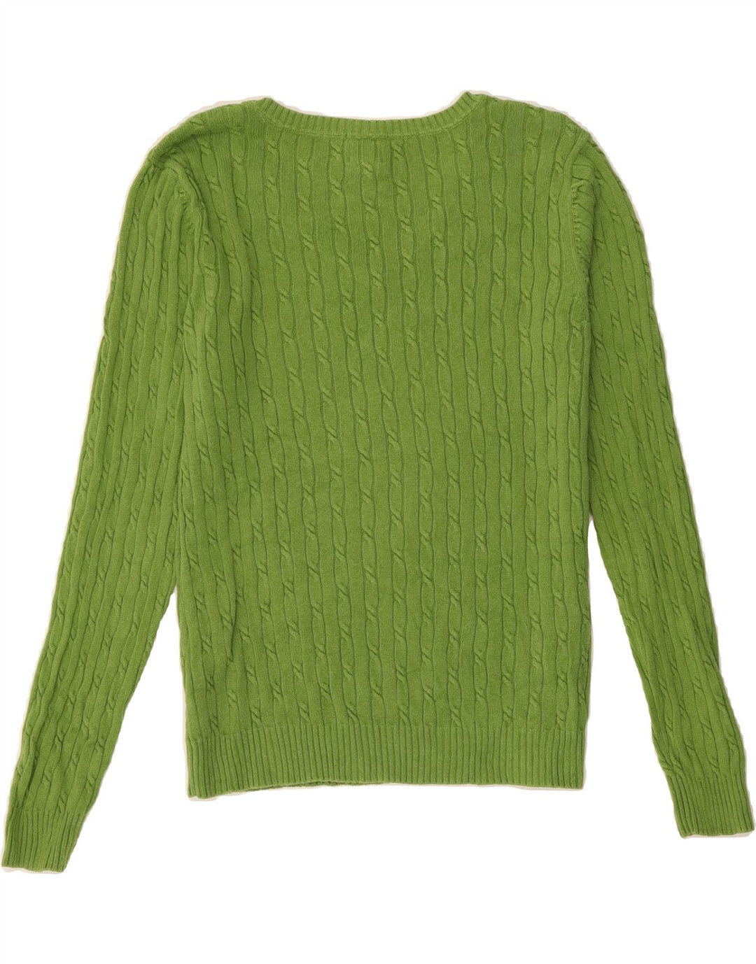 IZOD Womens V-Neck Jumper Sweater UK 14 Medium Green Cotton Vintage Izod and Second-Hand Izod from Messina Hembry 