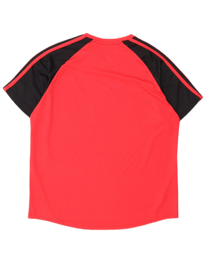 Asics Mens T-Shirt Top Large Red Colourblock