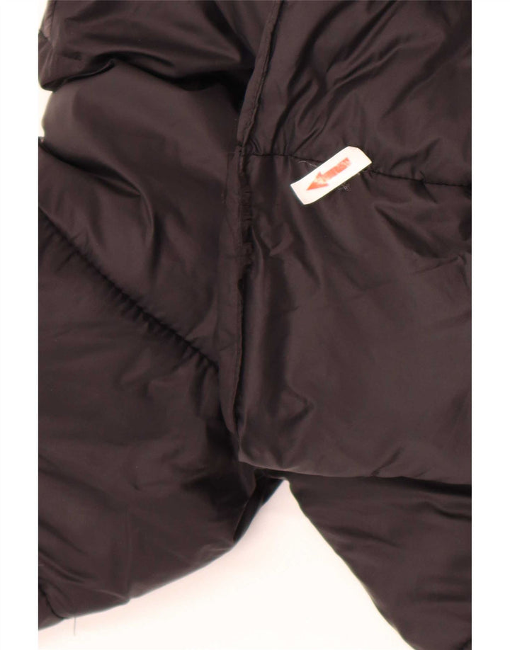 Zara Womens Hooded Padded Jacket UK 14 Medium Black Nylon