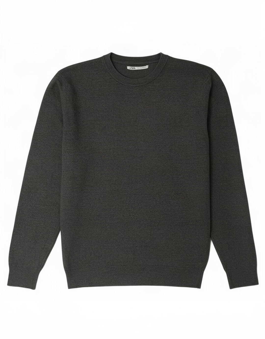 Zara Mens Crew Neck Jumper Sweater Medium Grey