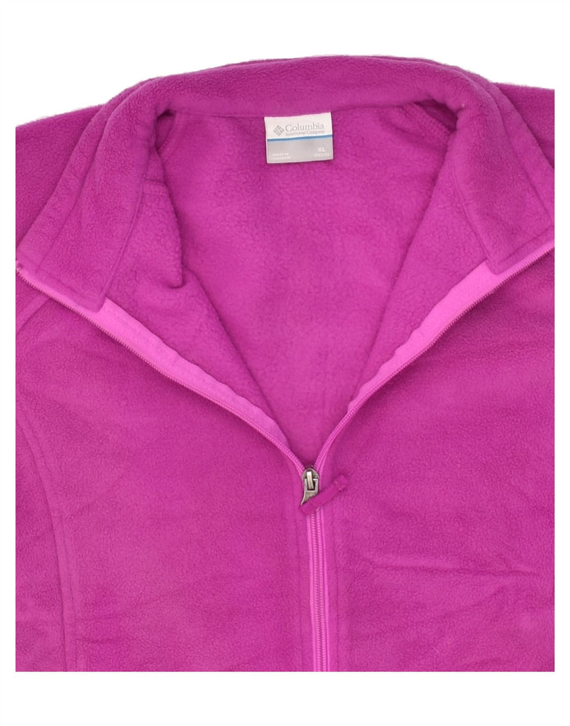 COLUMBIA Girls Fleece Jacket 15-16 Years XL Pink Polyester | Vintage Columbia | Thrift | Second-Hand Columbia | Used Clothing | Messina Hembry 