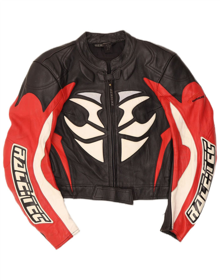 Gericke Womens UK 8 Small Black Colourblock Leather