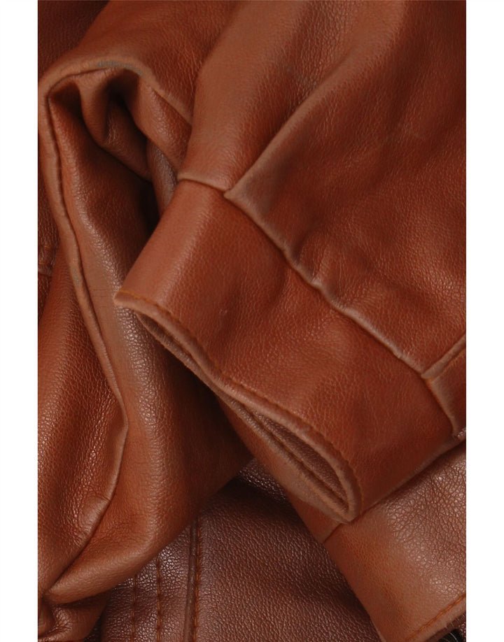Vintage Mens Leather Jacket UK 38 Medium Brown